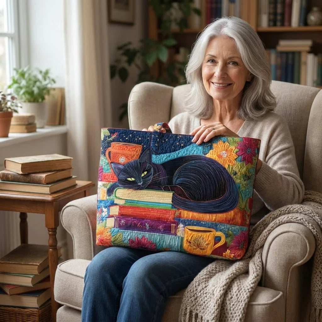 Candice | Cat, Books & Mugs Tote