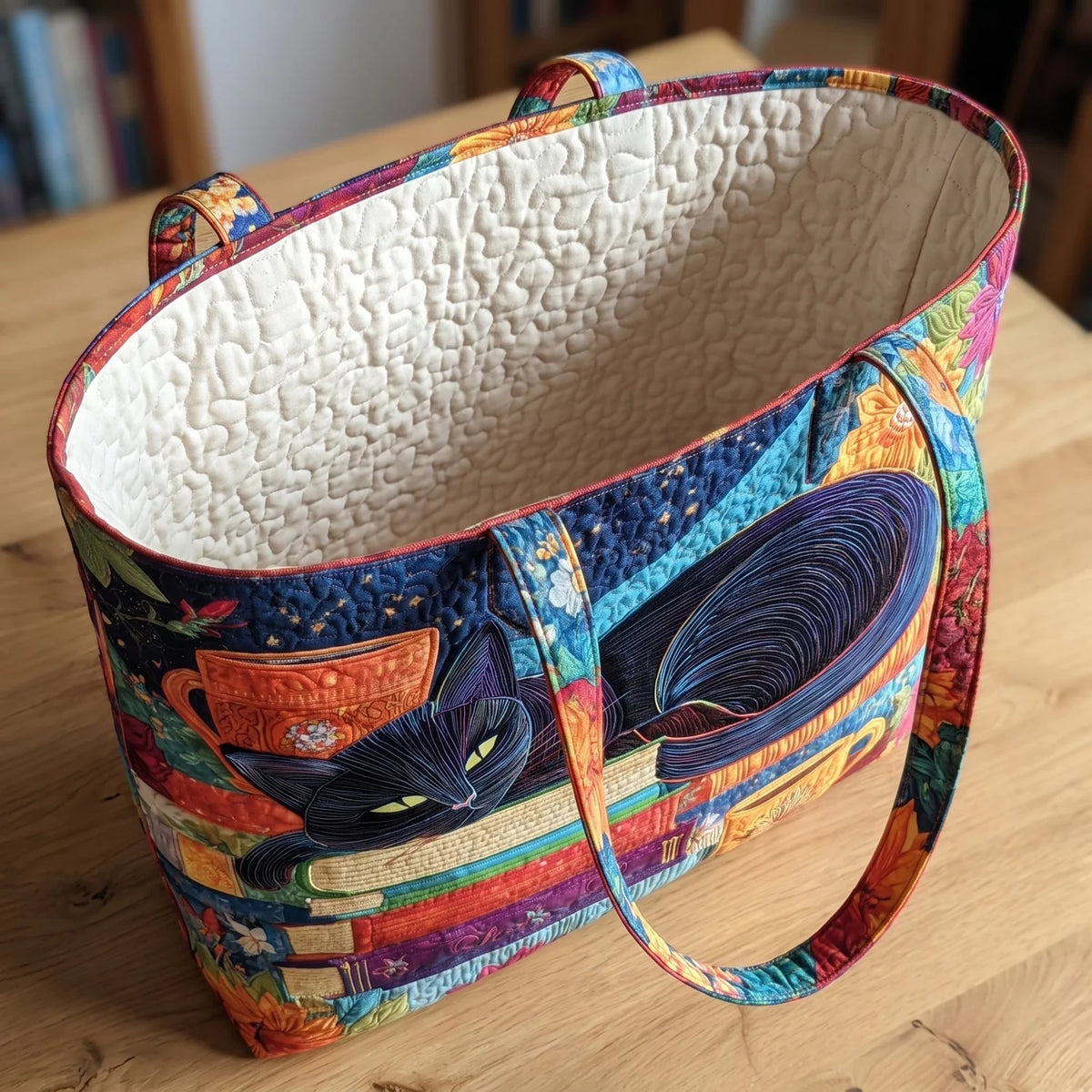 Candice | Cat, Books & Mugs Tote