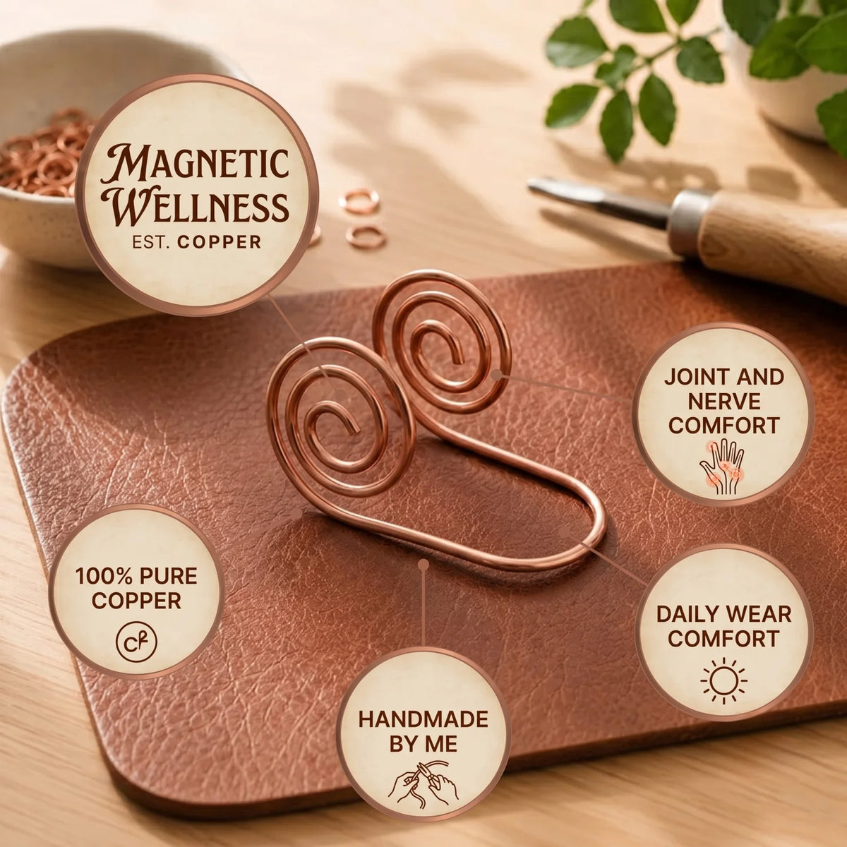 Cascade Copper Hand Spiral