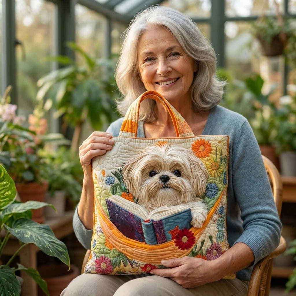 Catalina | Shih Tzu & Flowers Tote