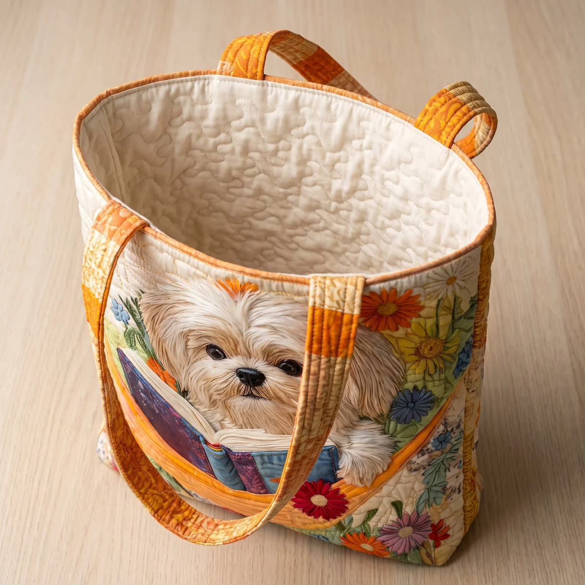 Catalina | Shih Tzu & Flowers Tote
