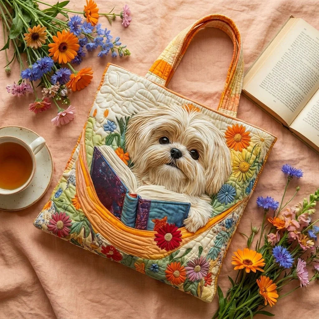 Catalina | Shih Tzu & Flowers Tote