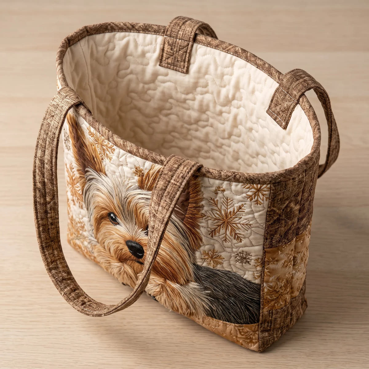 Catherine | Yorkshire Terrier Quilted Tote