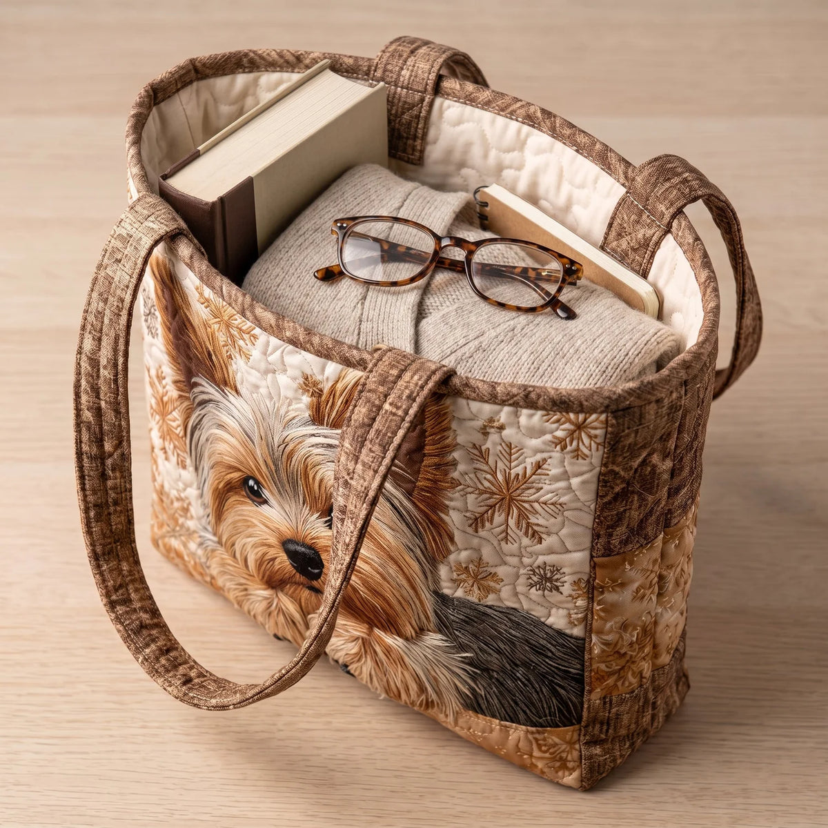 Catherine | Yorkshire Terrier Quilted Tote