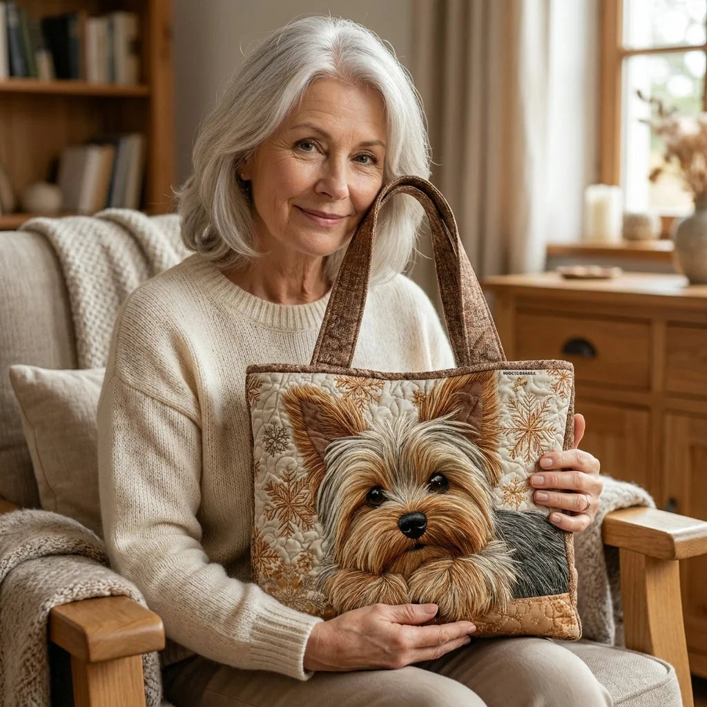 Catherine | Yorkshire Terrier Quilted Tote