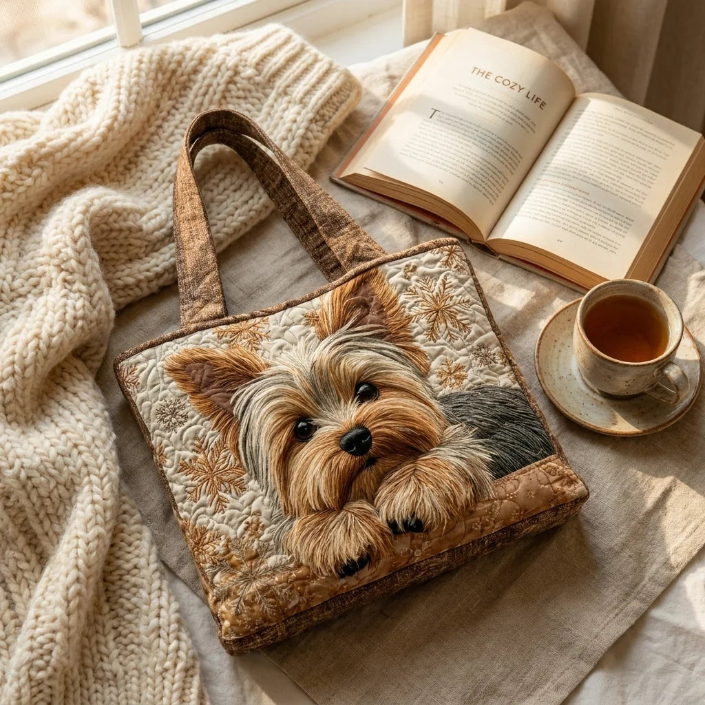 Catherine | Yorkshire Terrier Quilted Tote