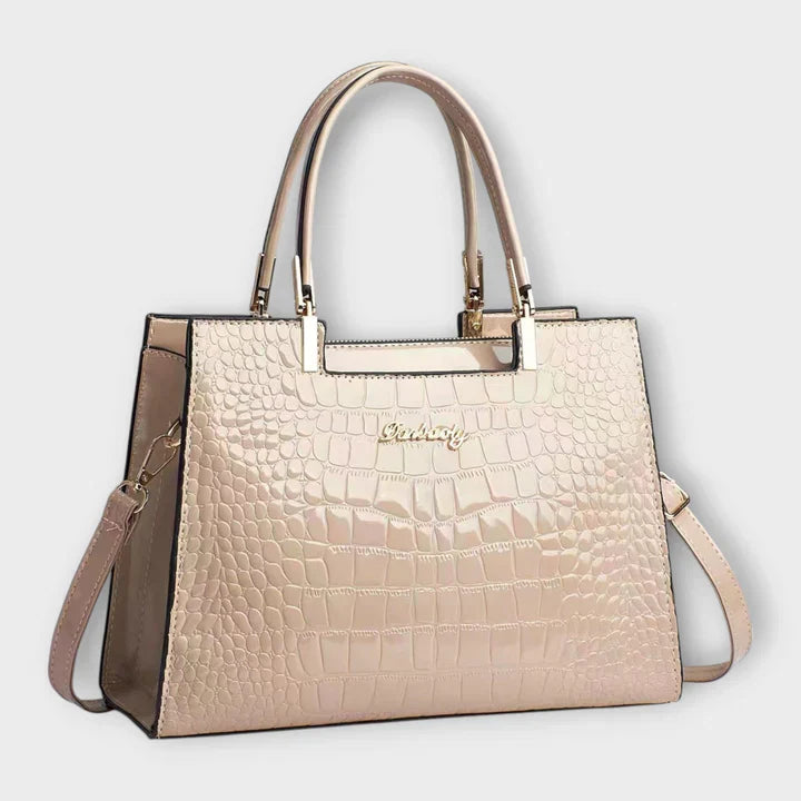 Maison Verdelle - Shiny Crocodile Skin Pattern Handbag