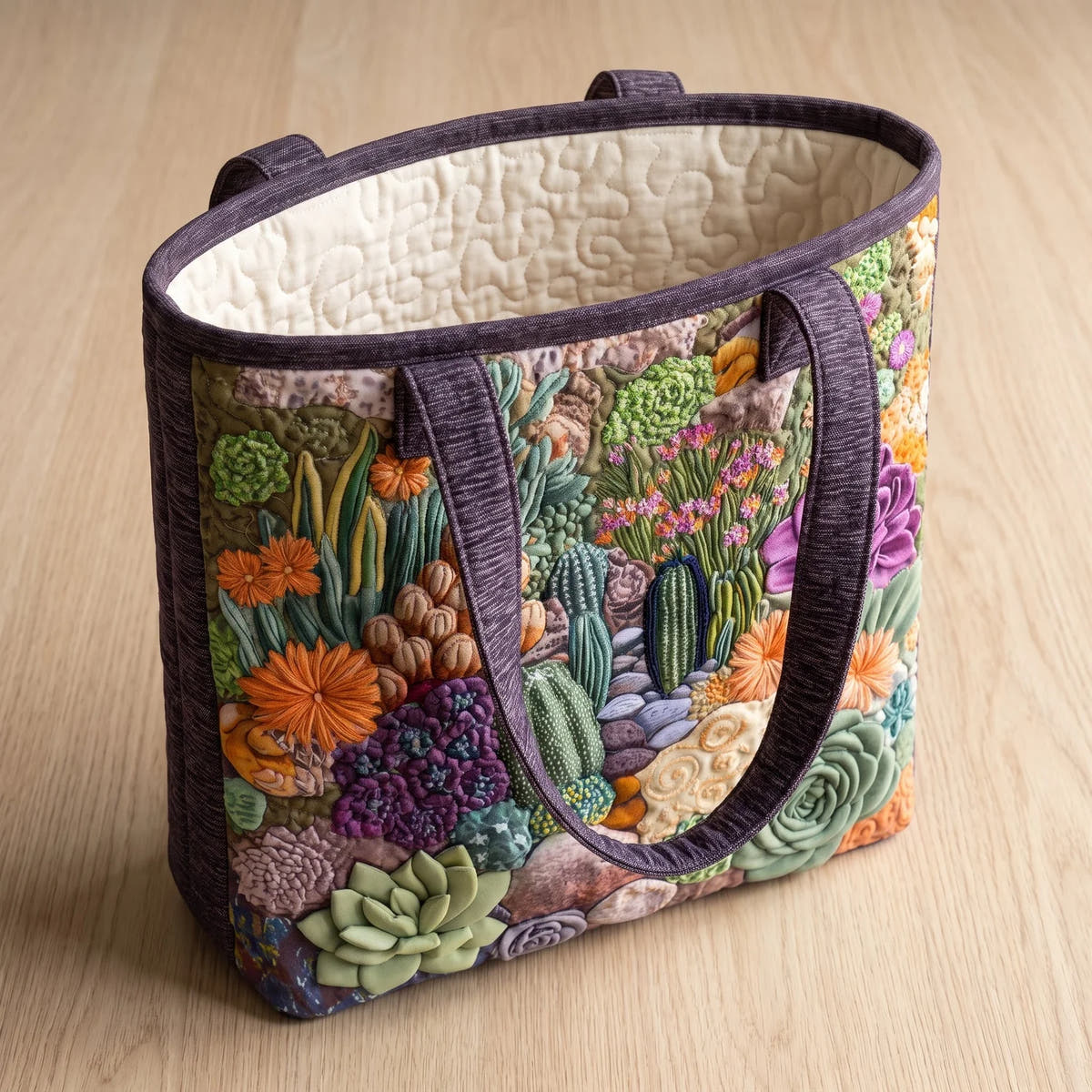 Celina | Succulent Garden Quilted Tote
