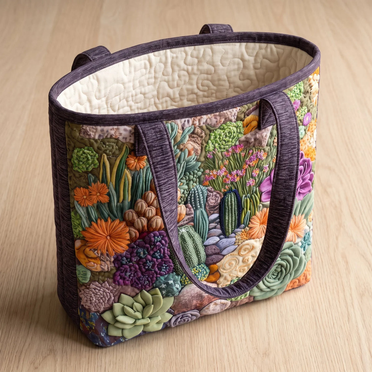 Celina | Succulent Garden Quilted Tote