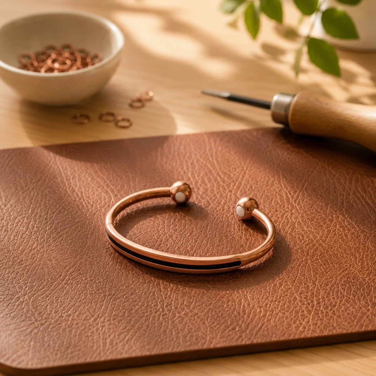 Channel Copper Bracelet