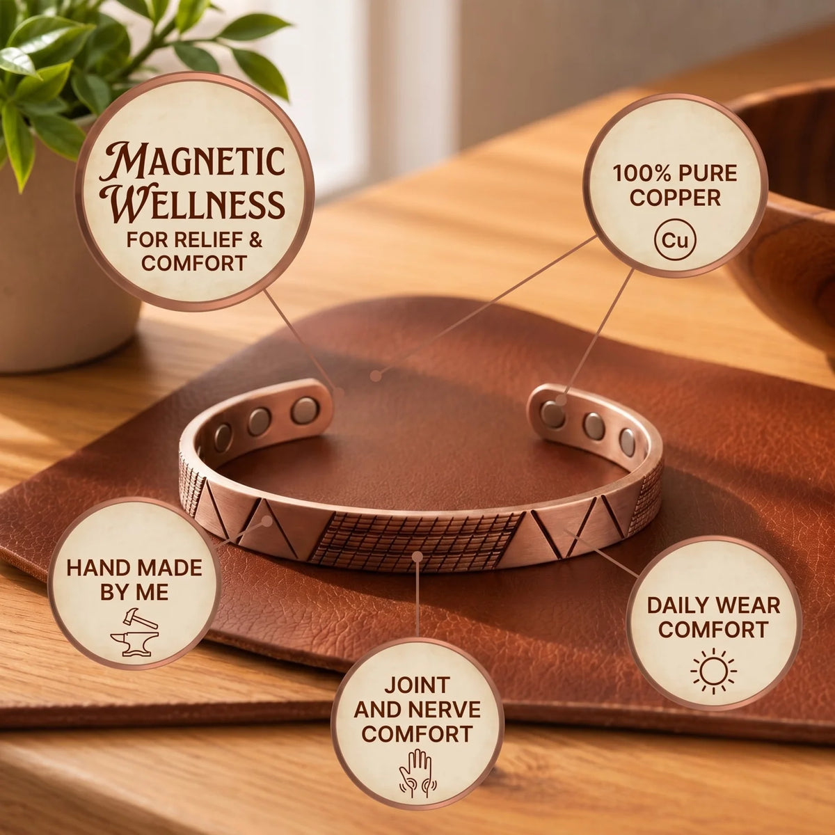 Chevron Copper Bracelet