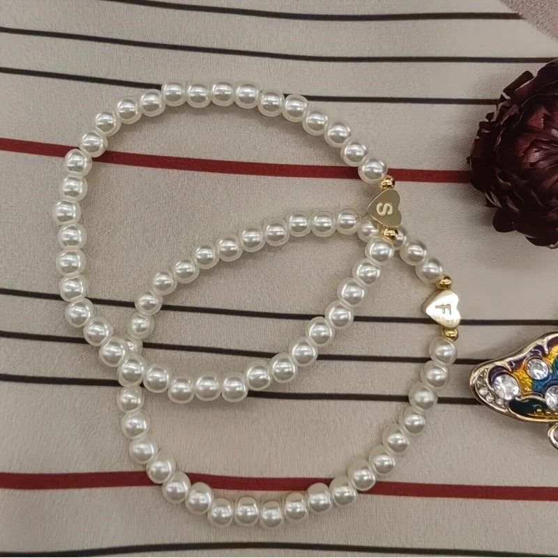 Chic Heart Initial Bracelet (A–Z)