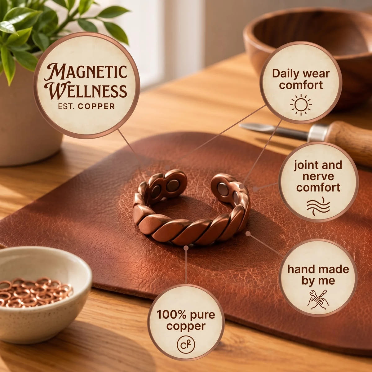 Chip Copper Ring