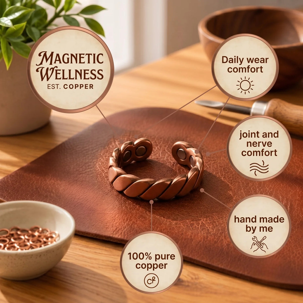 Chip Copper Ring