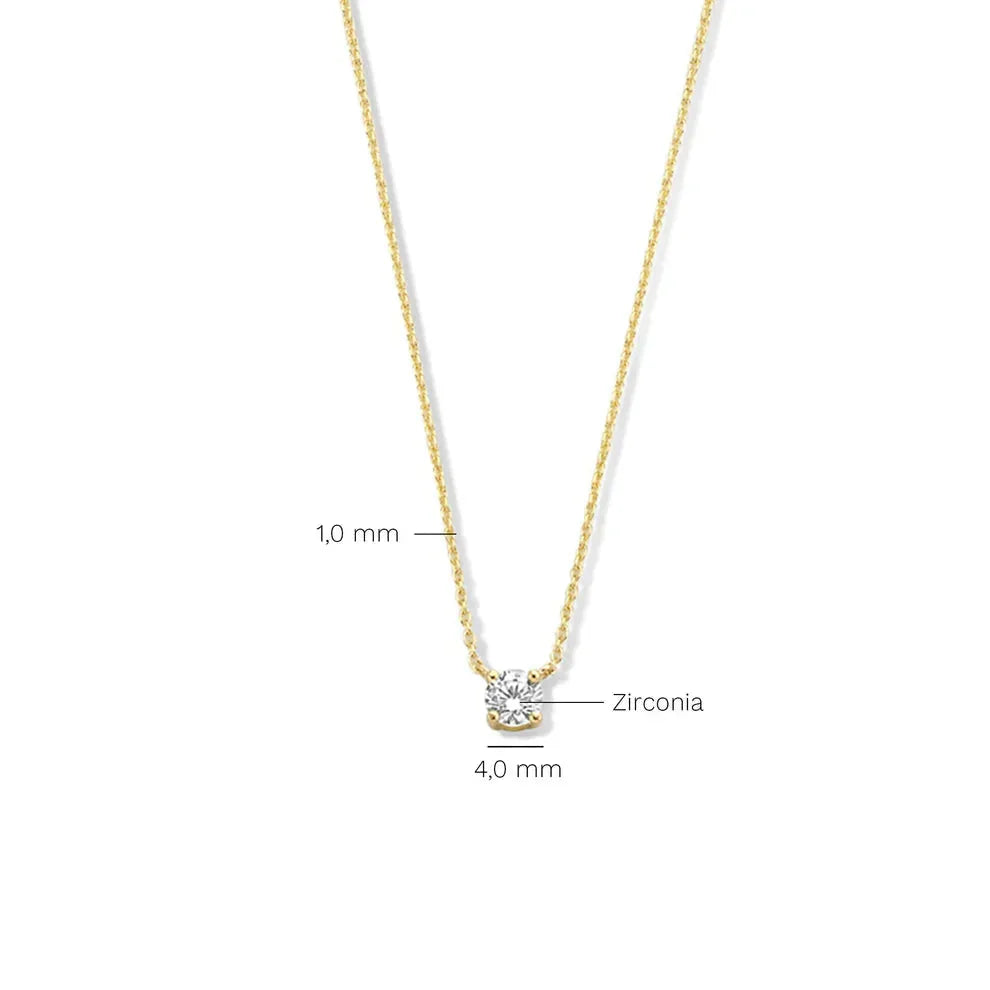 Cléa Moissanite Stone Necklace | Gold
