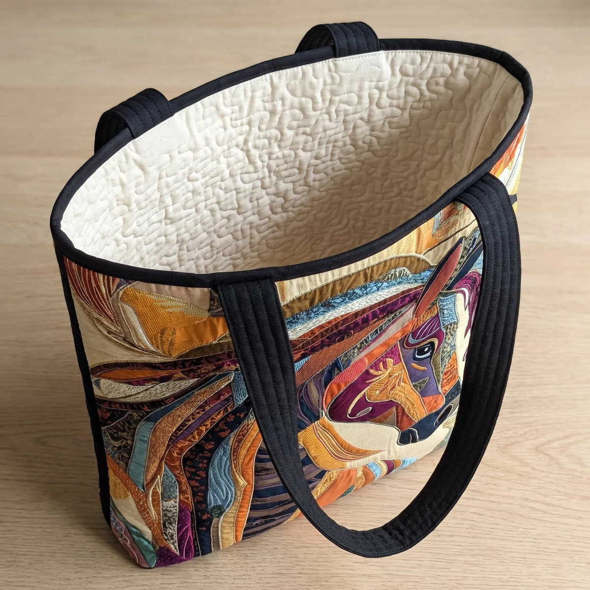 Coco | Mosaic Horse Quilted Tote