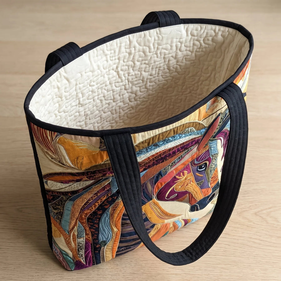 Coco | Mosaic Horse Quilted Tote