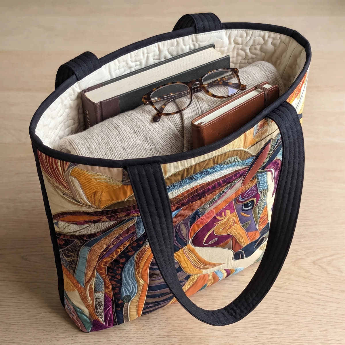 Coco | Mosaic Horse Quilted Tote