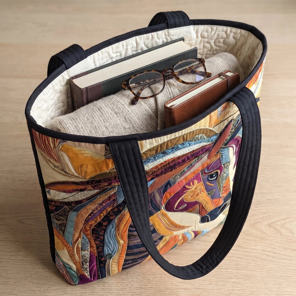 Coco | Mosaic Horse Quilted Tote
