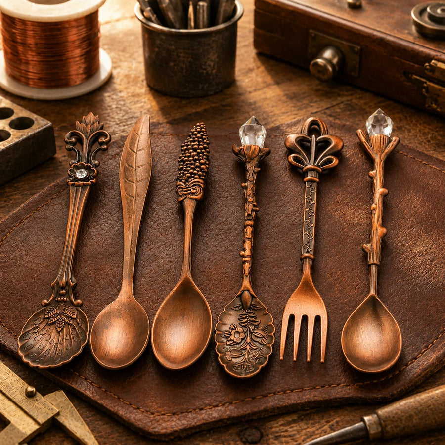 Copper Cutlery Set