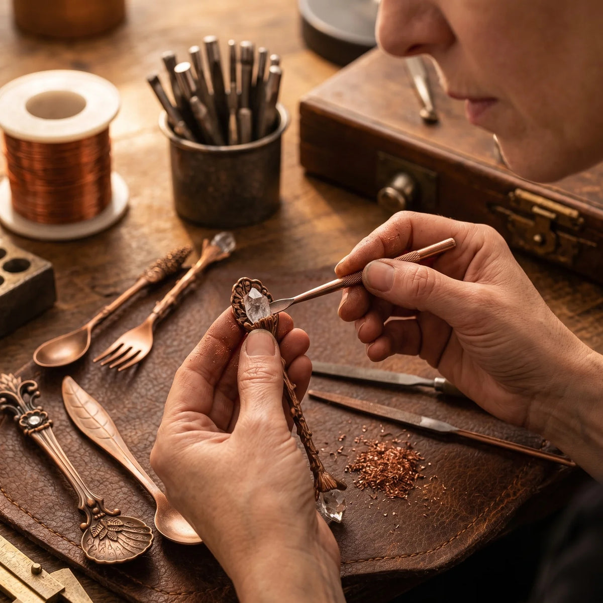 Copper Cutlery Set
