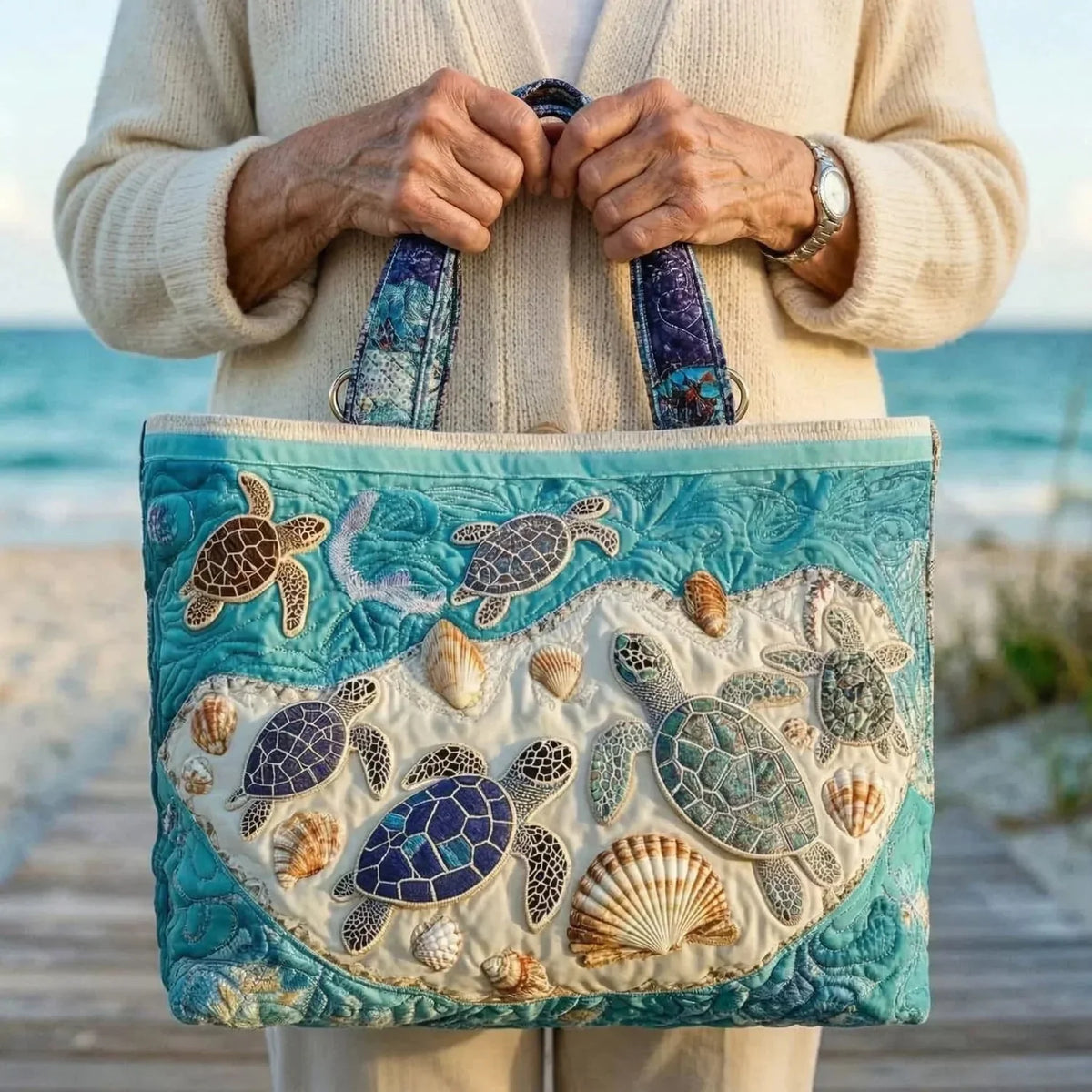 Cordula | Turtle Love Quilted Tote