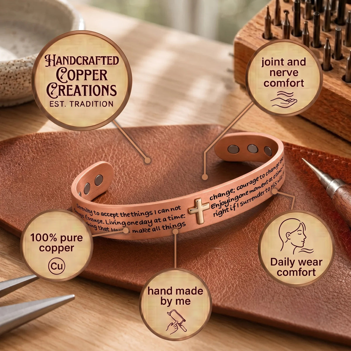 Creed Copper Bracelet