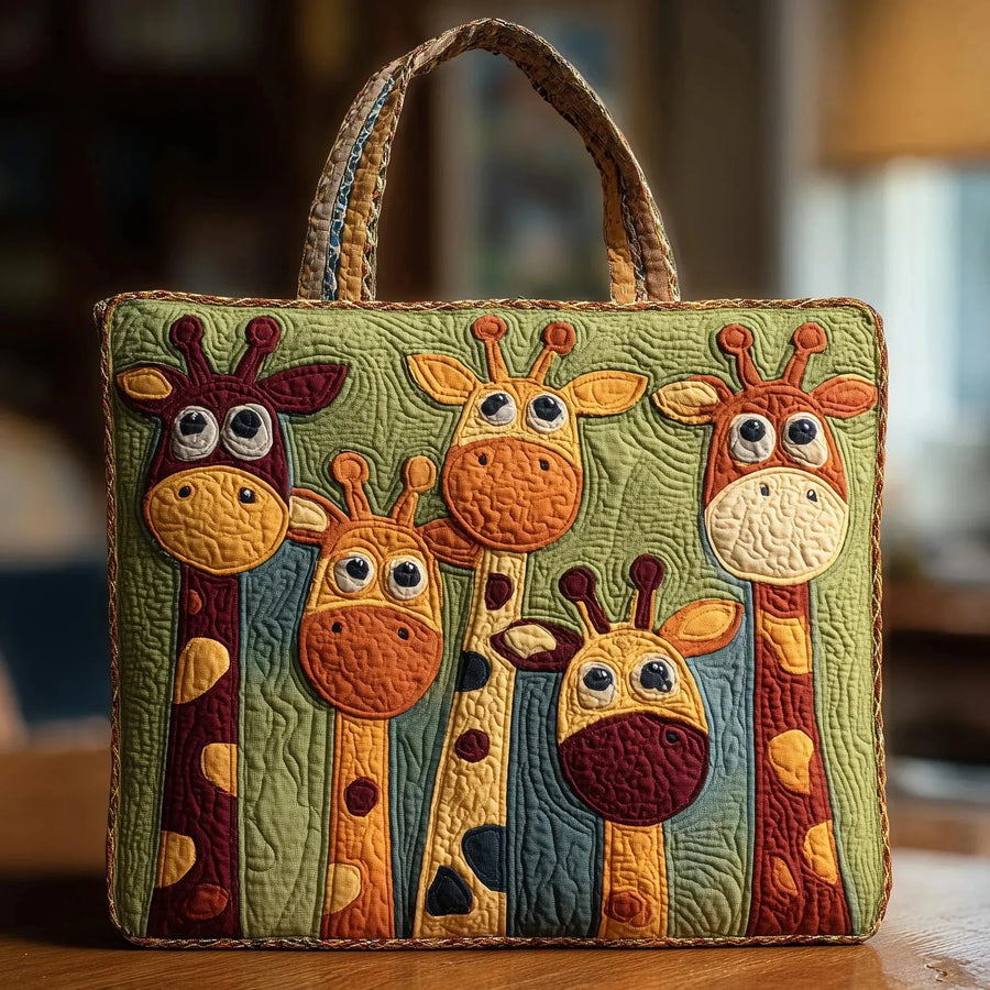 Cressida | Giraffe Quilted Tote