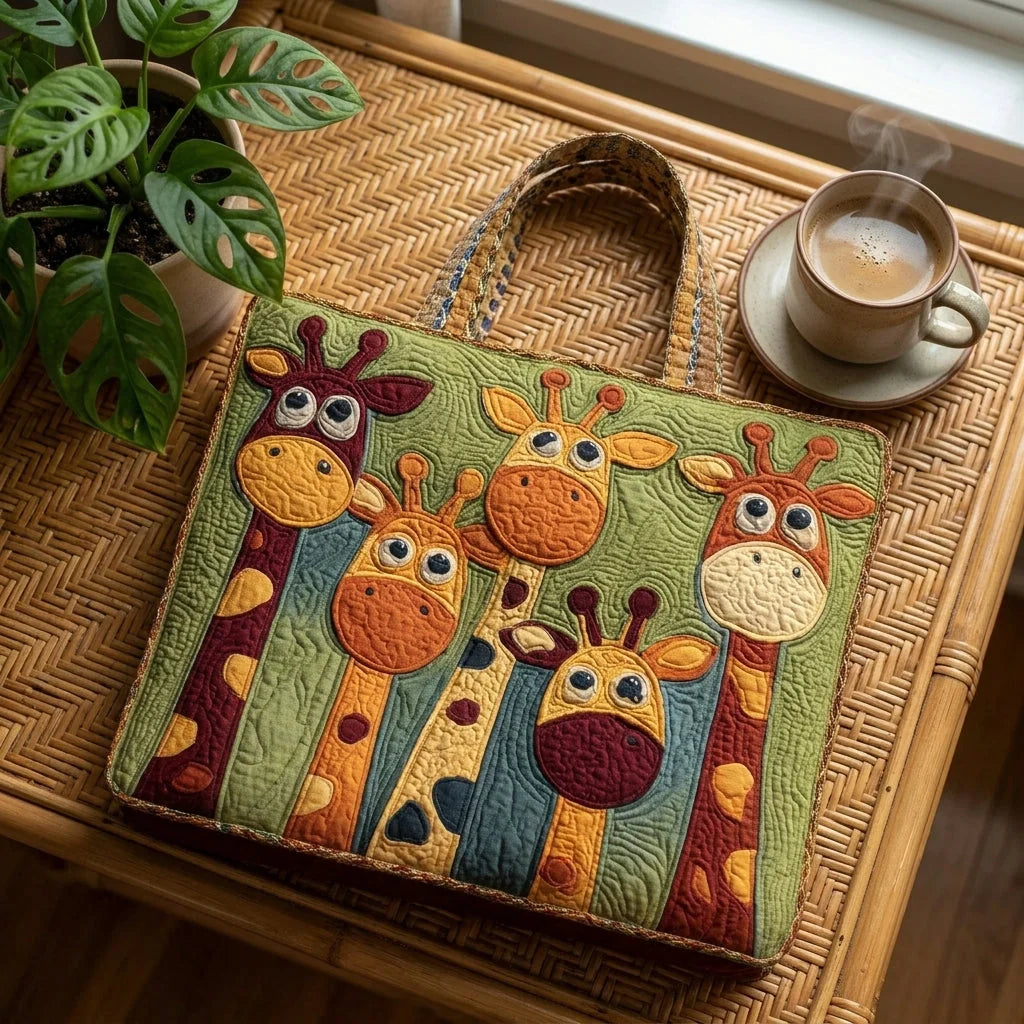 Cressida | Giraffe Quilted Tote