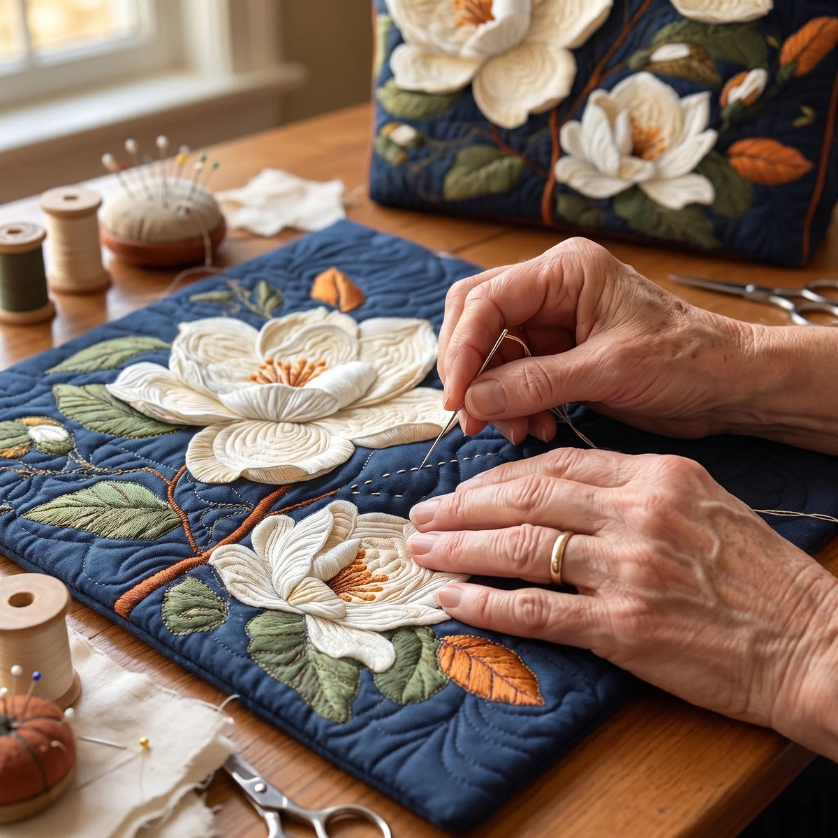 Cynthia | Magnolia Quilted Tote
