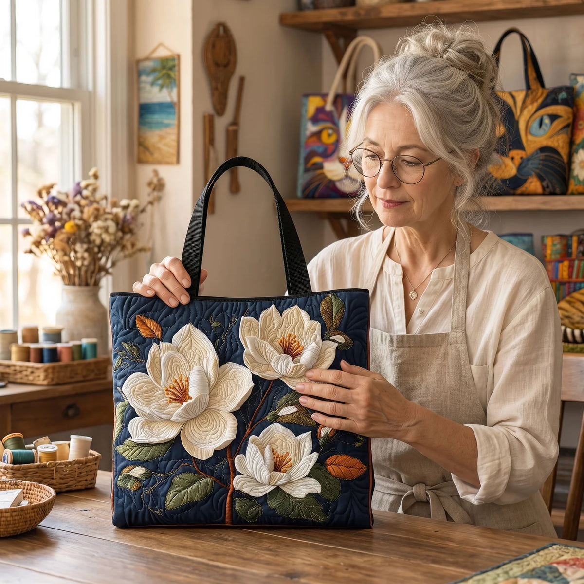 Cynthia | Magnolia Quilted Tote