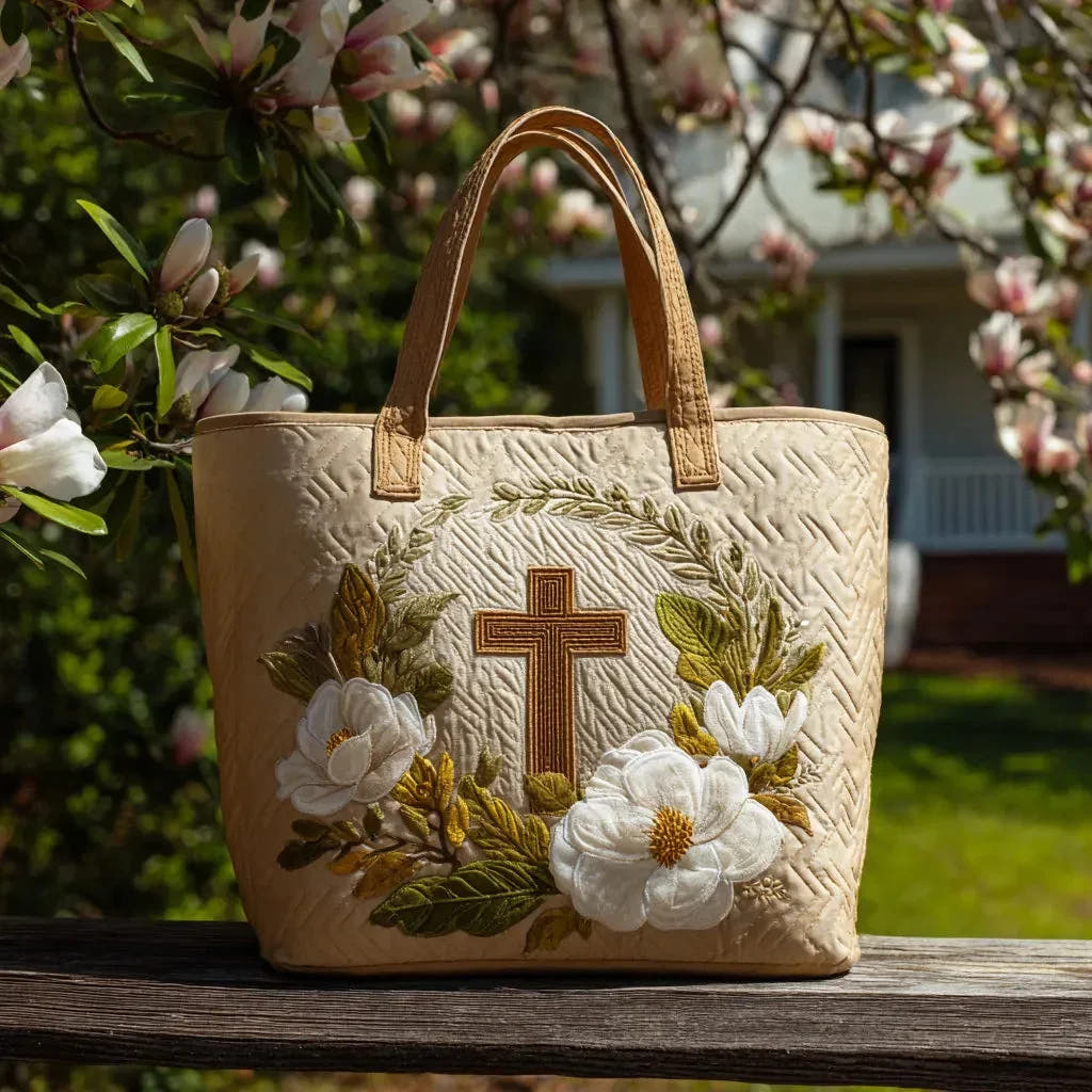 Dana | Sacred Cross Quilted Tote