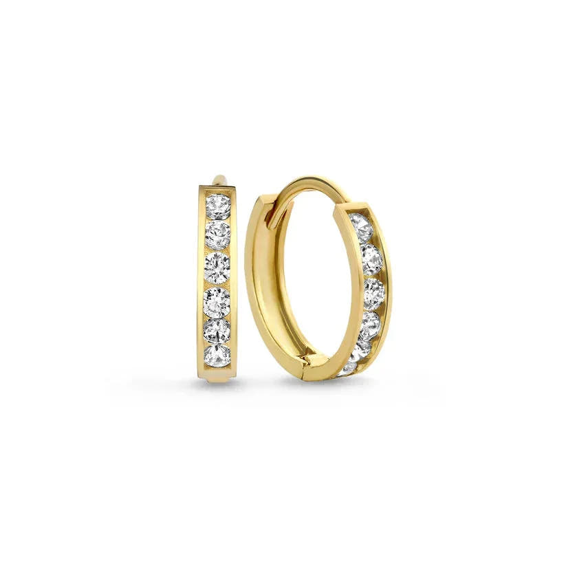 Dara Brillane Stone Earrings Set | Gold