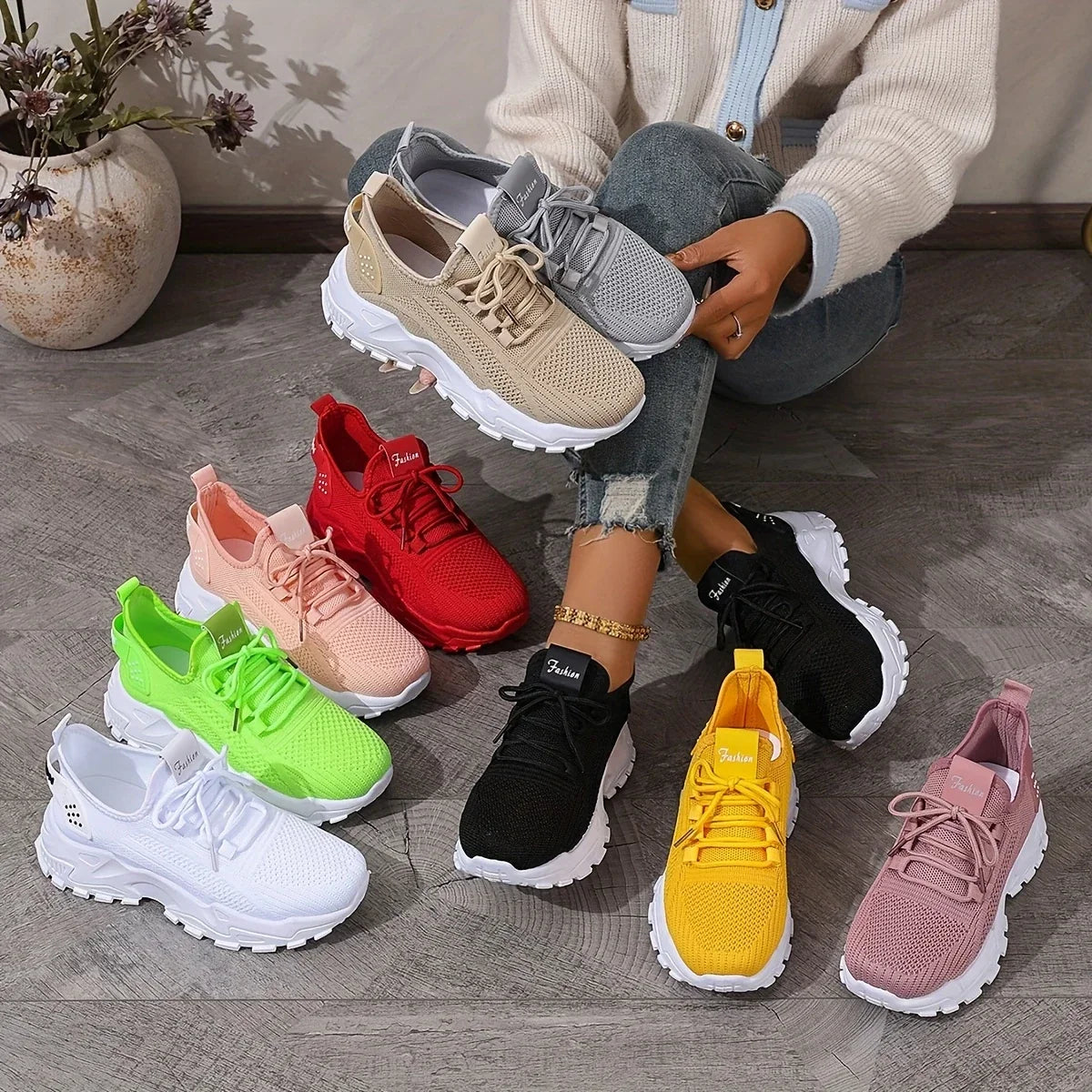 Sybil | Breathable Knit Sneakers