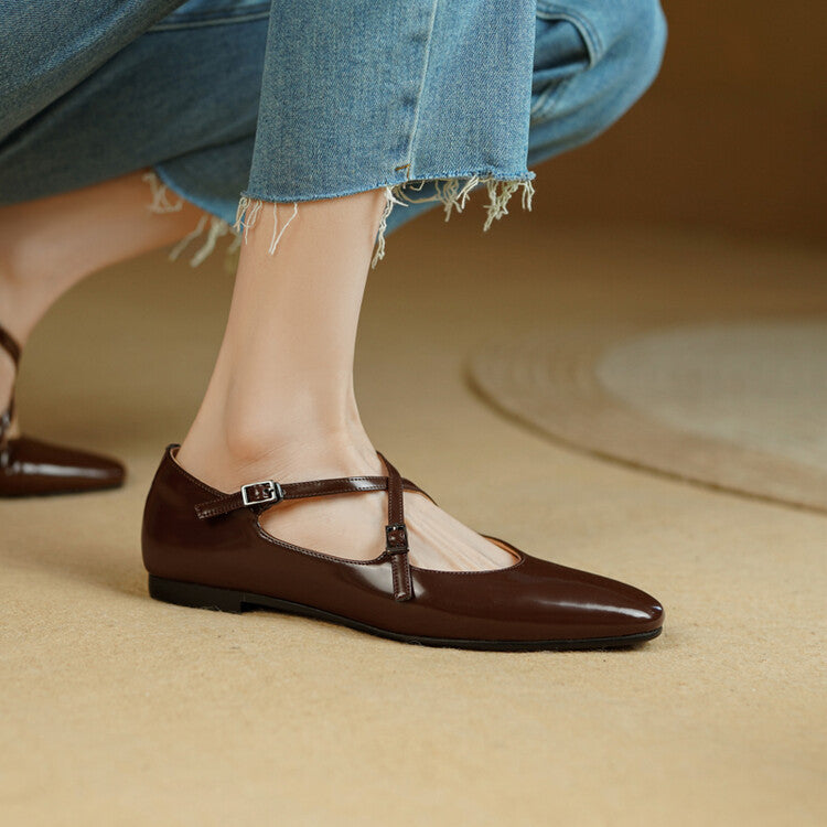 Lorne Genuine Leather Flats