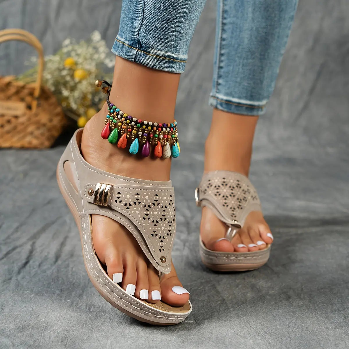 Élodie - wedge toe sandals for women
