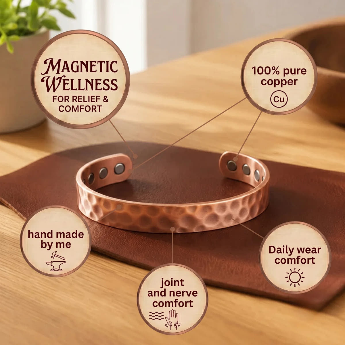 Dimple Copper Bracelet
