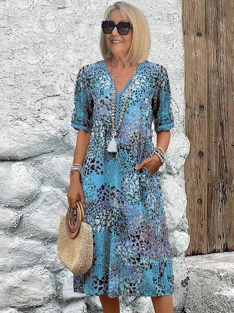 Rachel Vibrant Midi Dress
