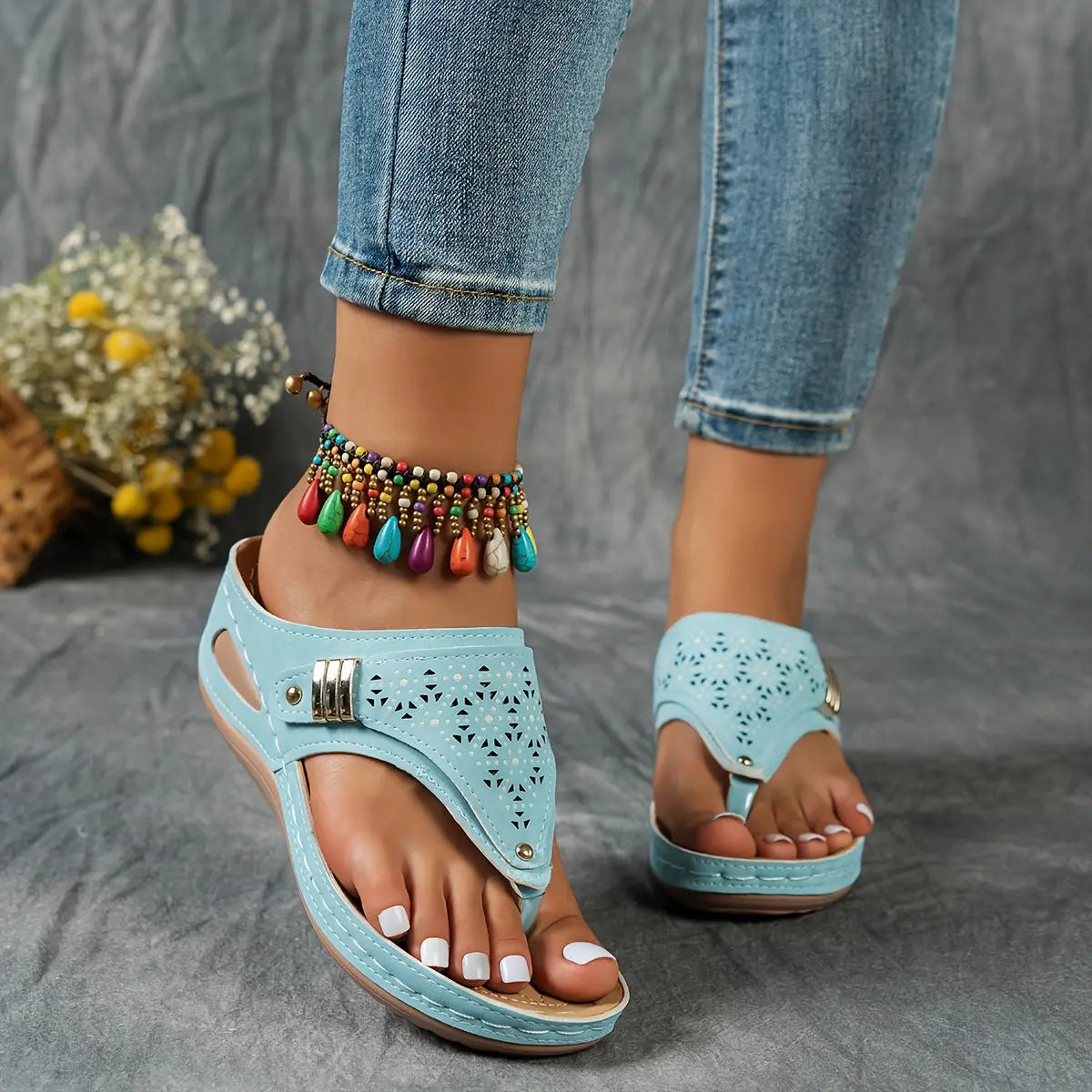 Élodie - wedge toe sandals for women