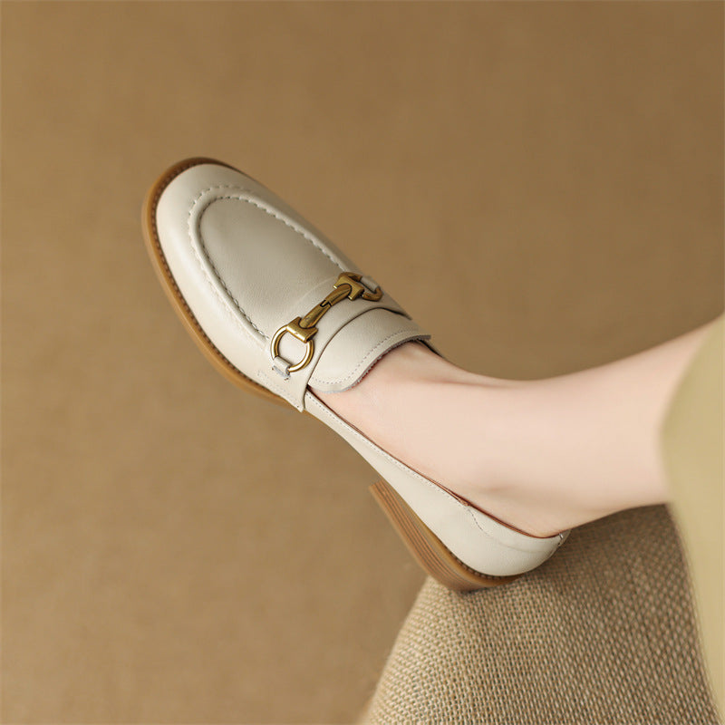 Virelle Metal-Bit Leather Loafers