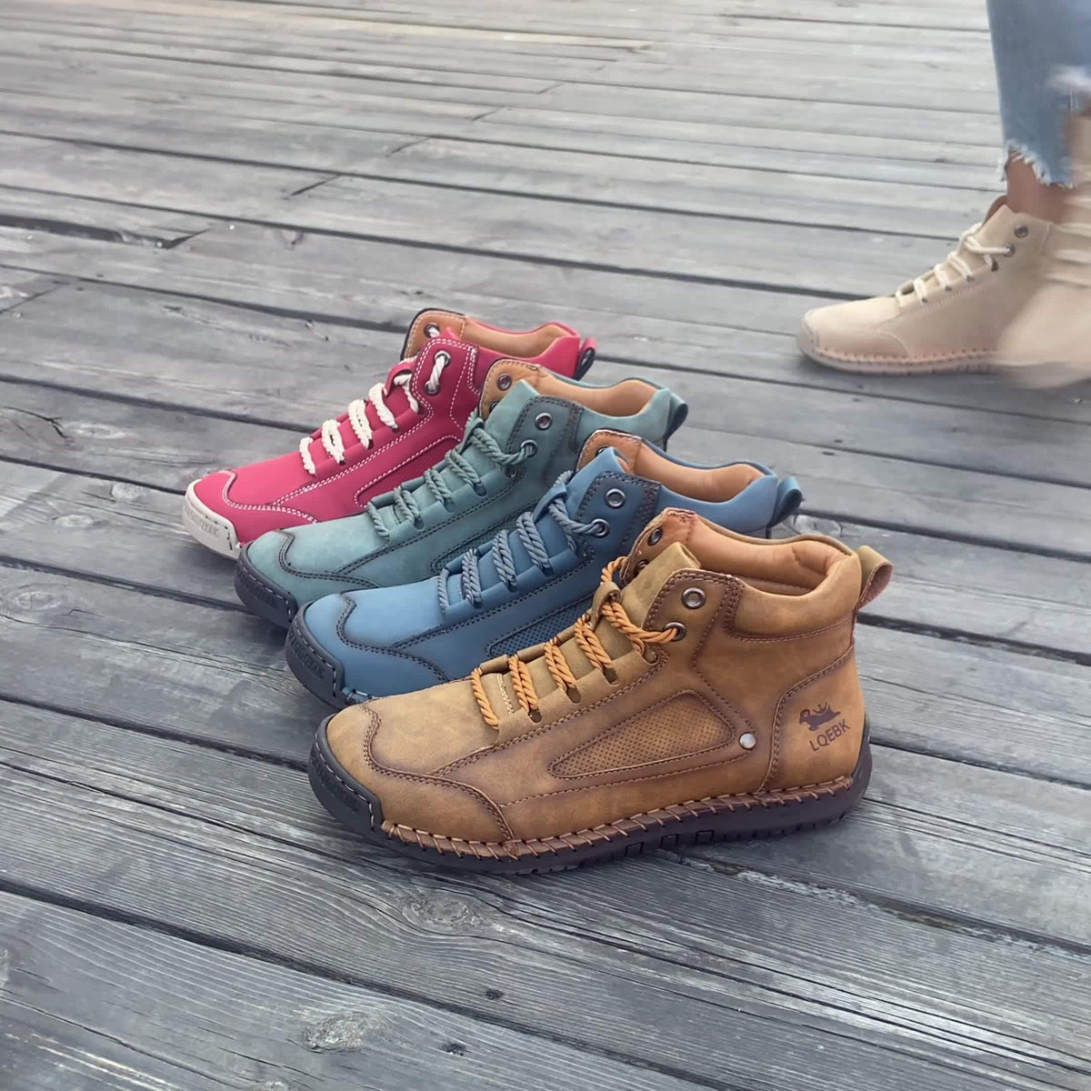 Alfreda | Mid-Top Lace-Up Comfort Sneakers