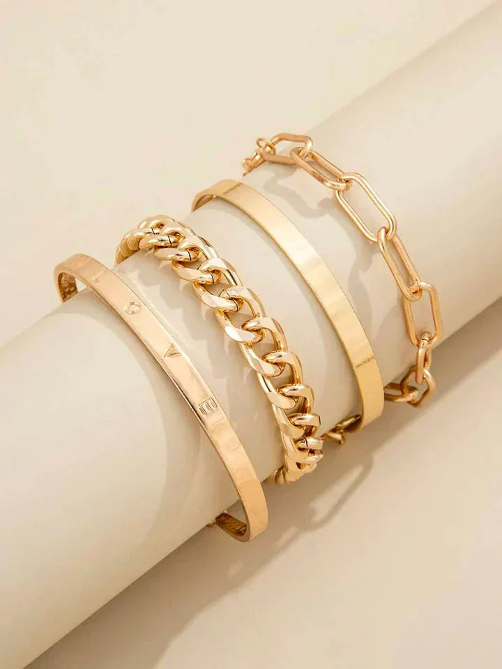 Elan Mercer Bracelet Set | Gold
