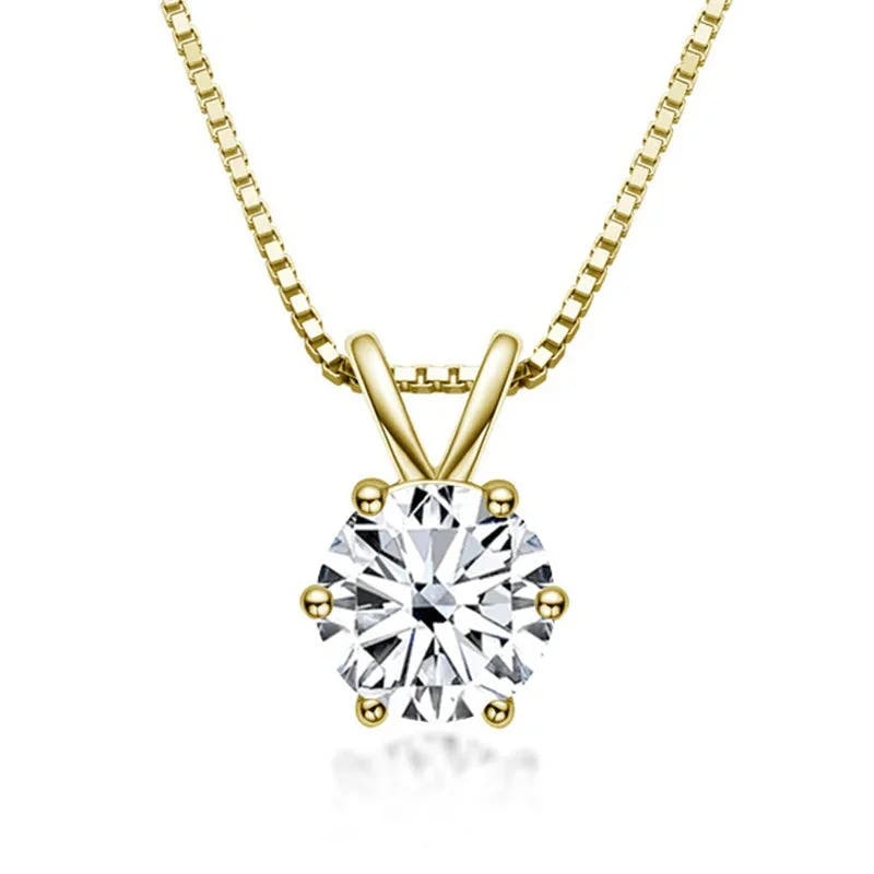Elegant Solitaire Necklace with Moissanite