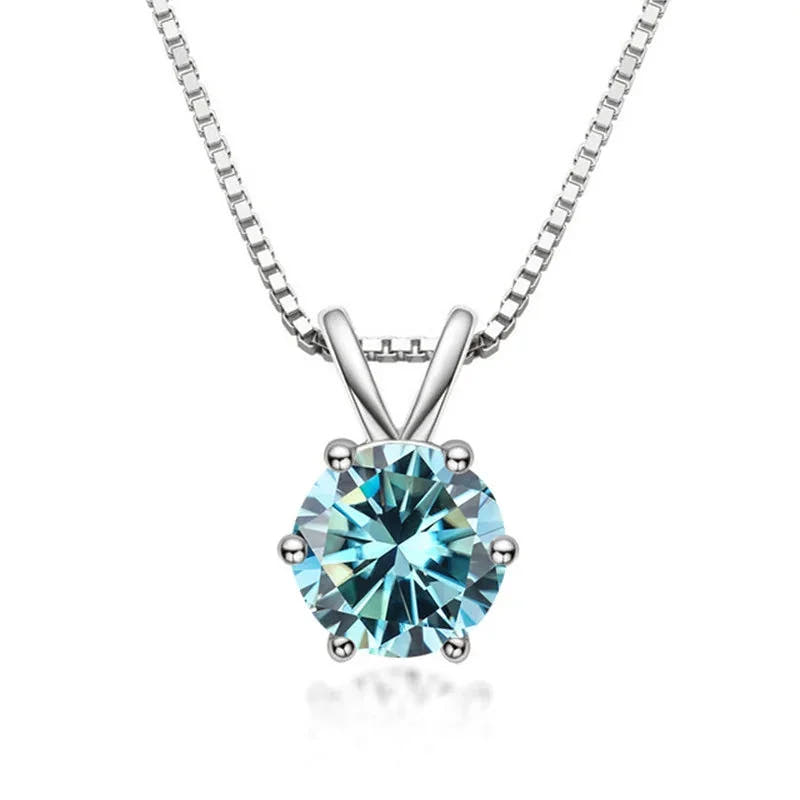Elegant Solitaire Necklace with Moissanite