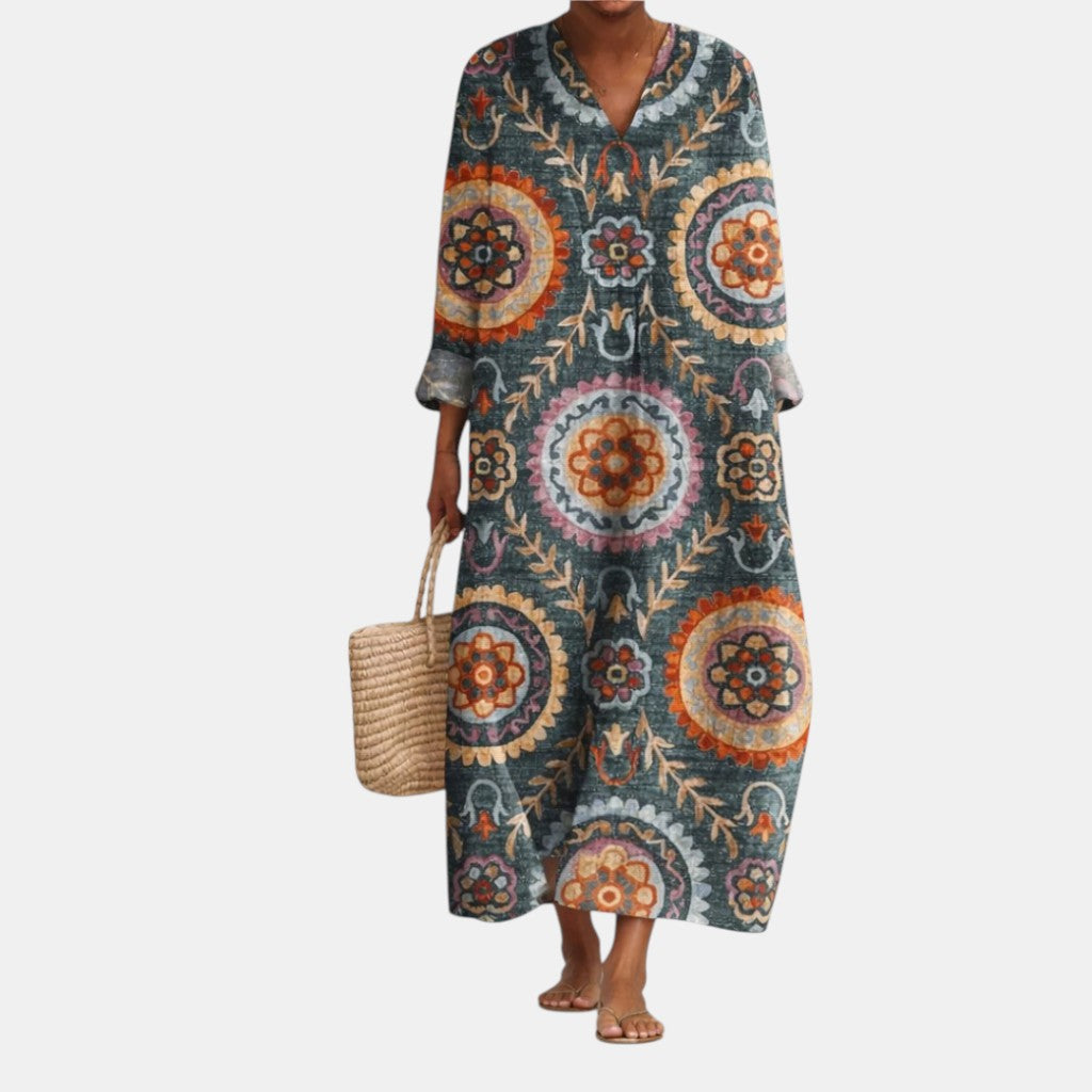 Elia | Geometric Midi Dress