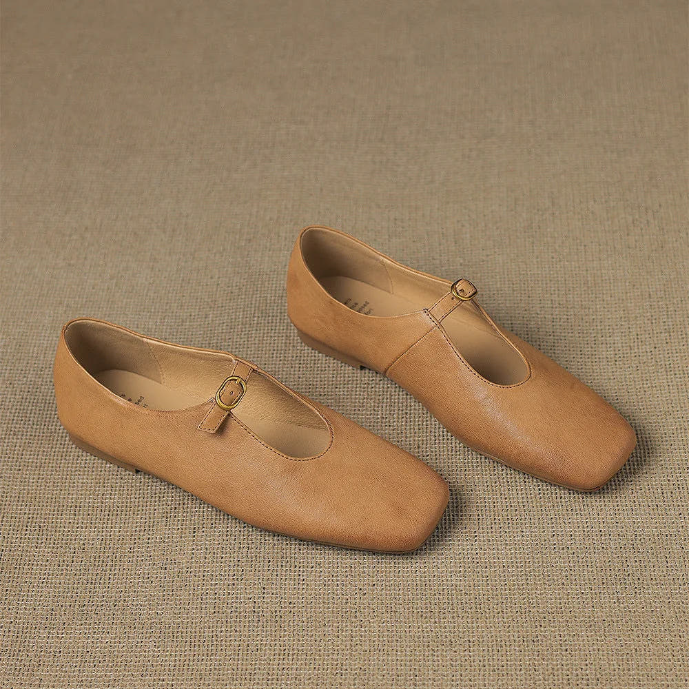 Elspeth | High-Vamp Mary Jane Flats