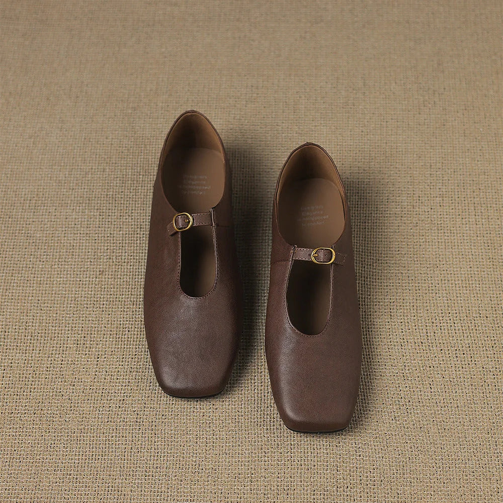 Elspeth | High-Vamp Mary Jane Flats