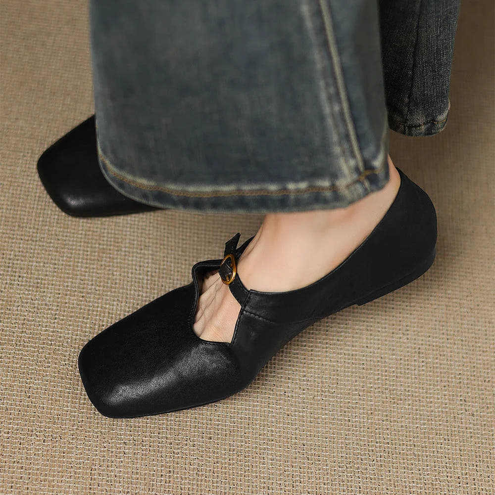 Elspeth | High-Vamp Mary Jane Flats