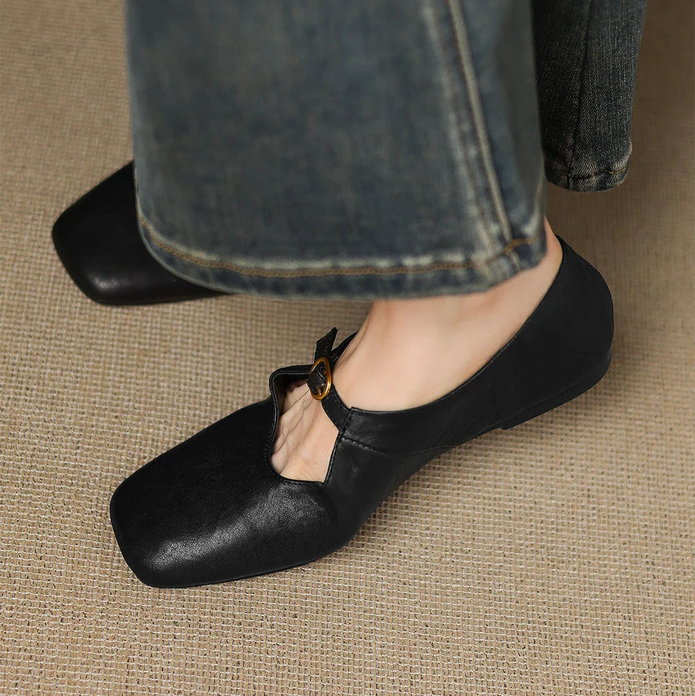 Elspeth | High-Vamp Mary Jane Flats