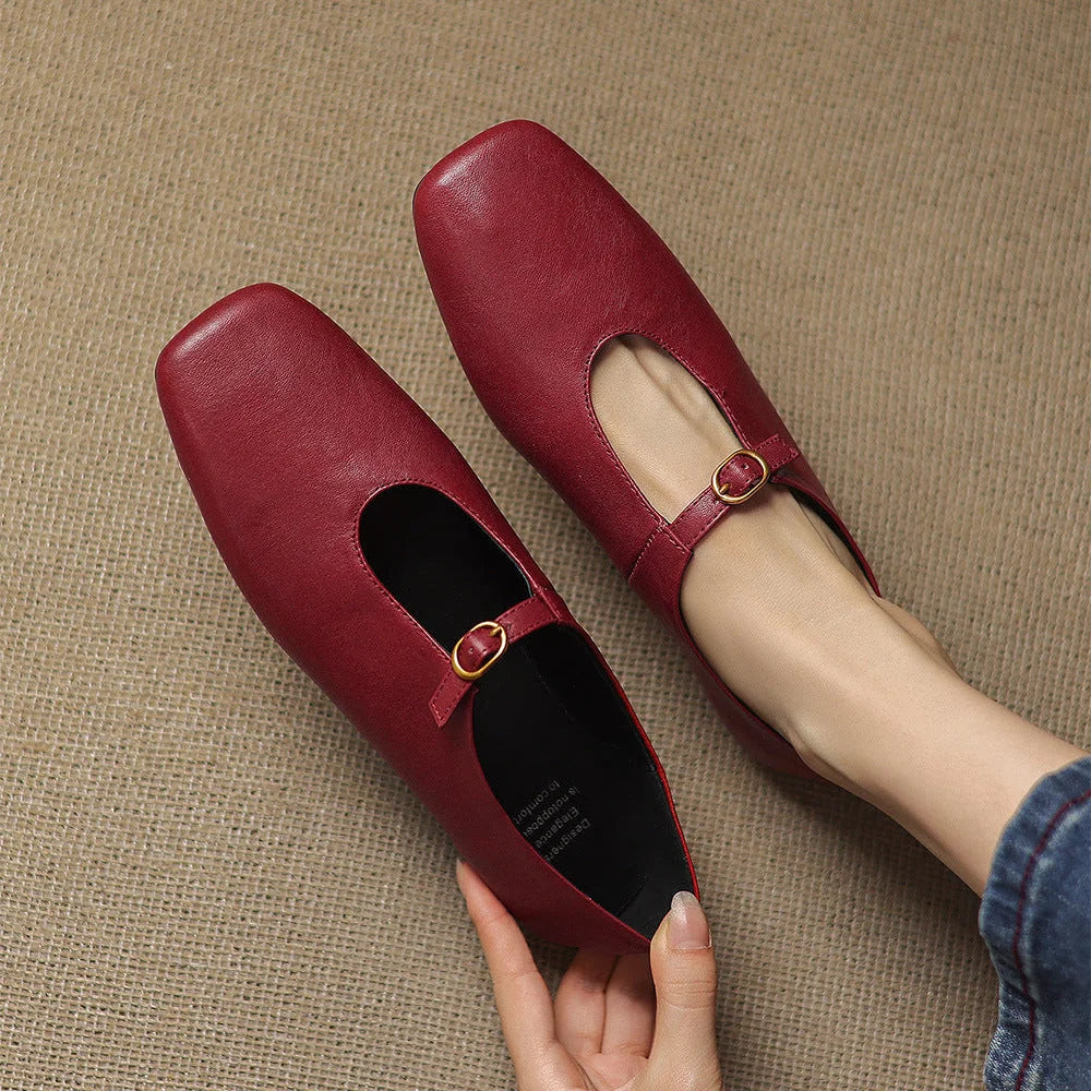 Elspeth | High-Vamp Mary Jane Flats